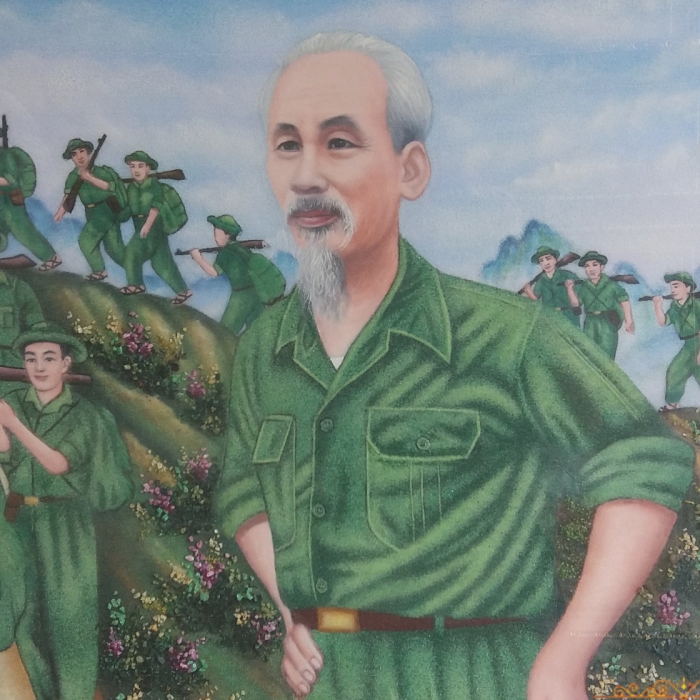 Tranh đá quý chân dung Bác Hồ 