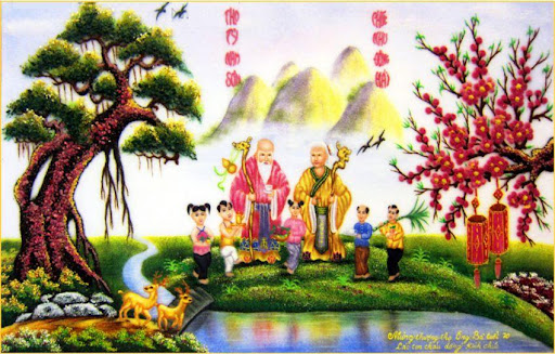 tranh đá quý mừng thọ