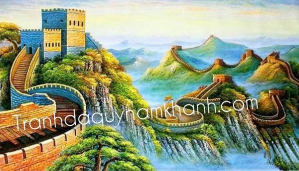 Tranh đá quý phong cảnh vạn lý trường thành