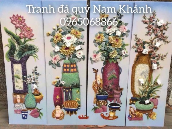 Tranh đá quý tứ bình đẹp