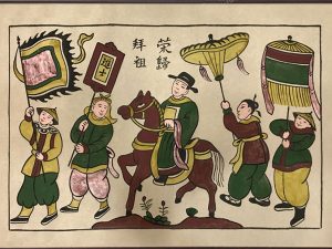 Tranh đá quý vinh quy bái tổ nghệ thuật