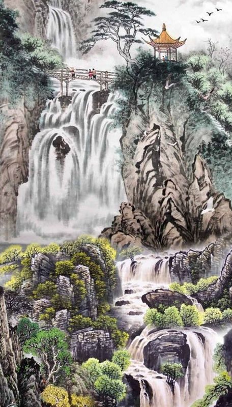 Tranh đá quý thủy mặc cao cấp Tranh đá quý thủy mặc cao cấp