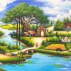 Tranh Sơn Dầu phong cảnh đồng quê tuyệt đẹp