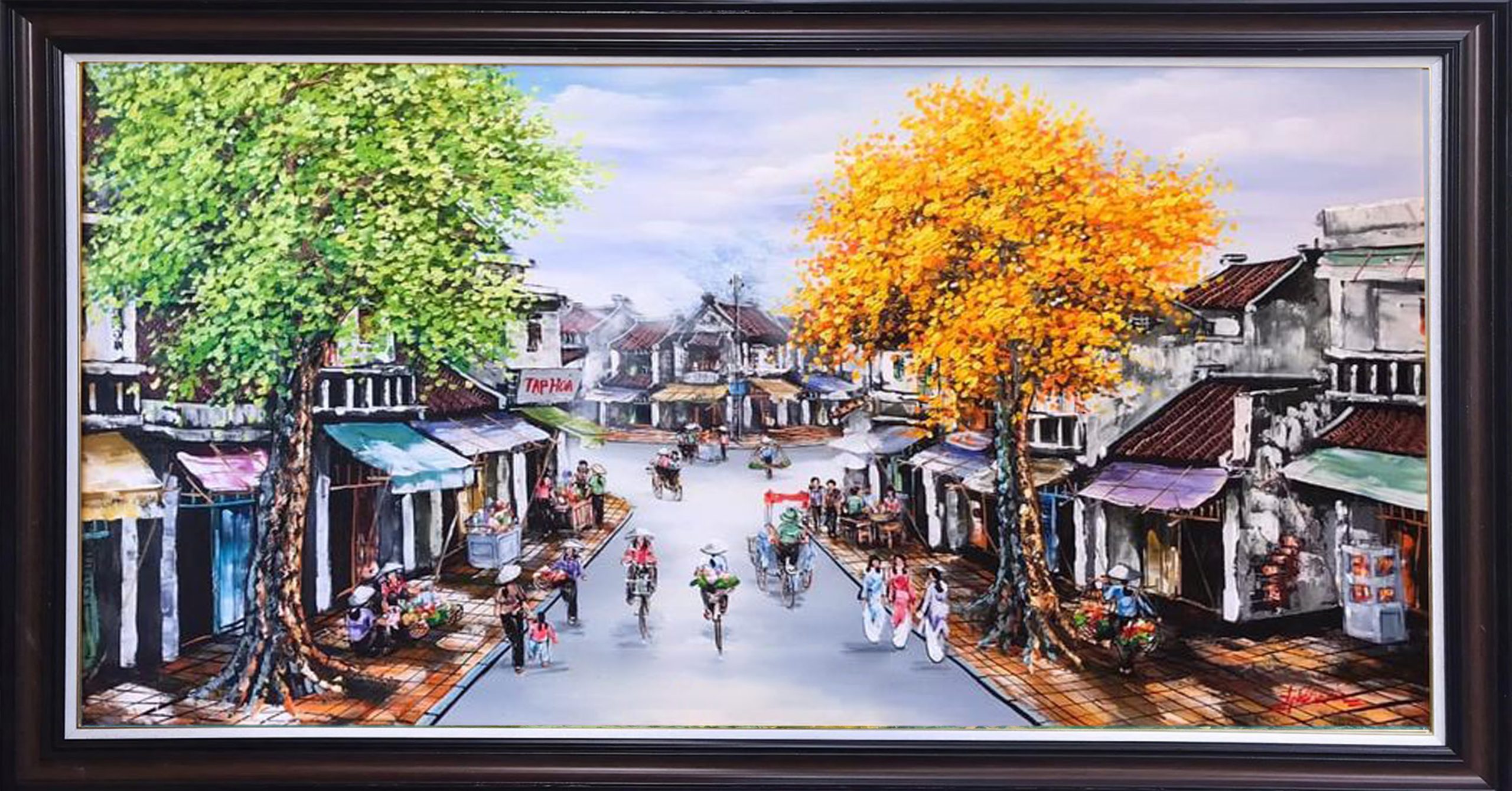 Tranh sơn dầu phố cổ (3)